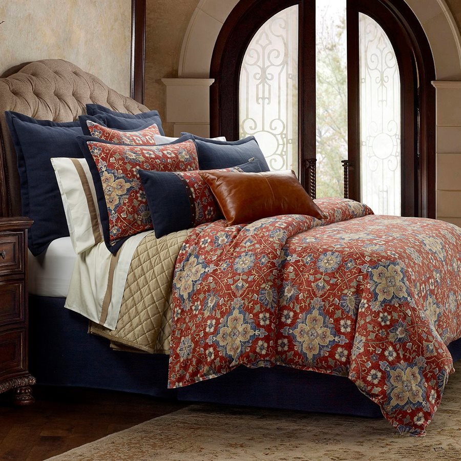 Melinda Washed Linen Comforter Set HiEnd Accents