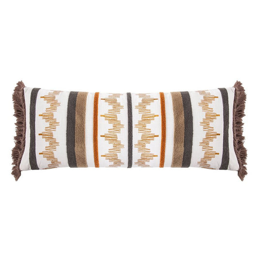 Aria Embroidery Lumbar Pillow, 14x36
