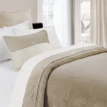 Sand Velvet Duvet Cover HiEnd Accents