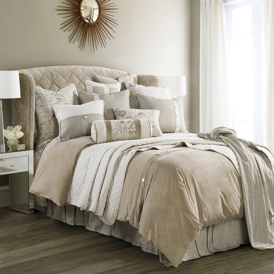 Sand Velvet Duvet Cover HiEnd Accents