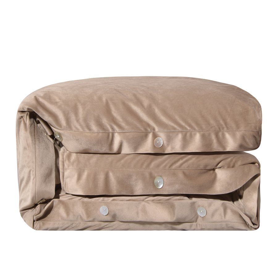 Sand Velvet Duvet Cover HiEnd Accents