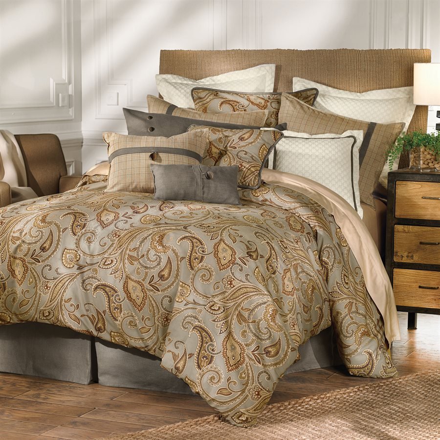 Piedmont Paisley Comforter Set HiEnd Accents