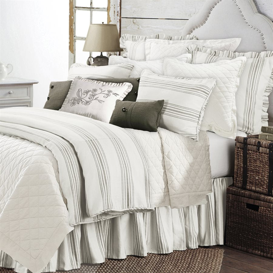 Prescott Stripe Duvet Set, Taupe HiEnd Accents