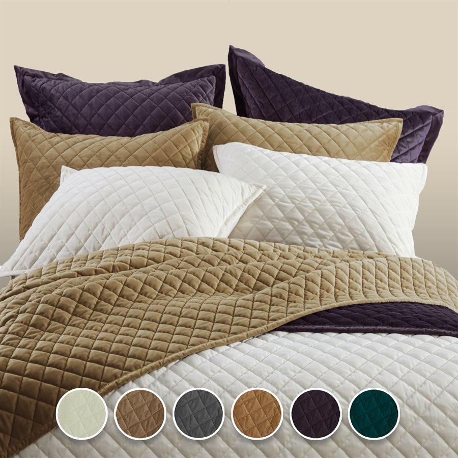 Velvet Diamond Quilt, 6 Colors By HiEnd Accents