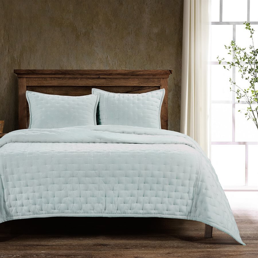 Stella Faux Silk Velvet 3Pc Quilt, 8 Colors By HiEnd Accents