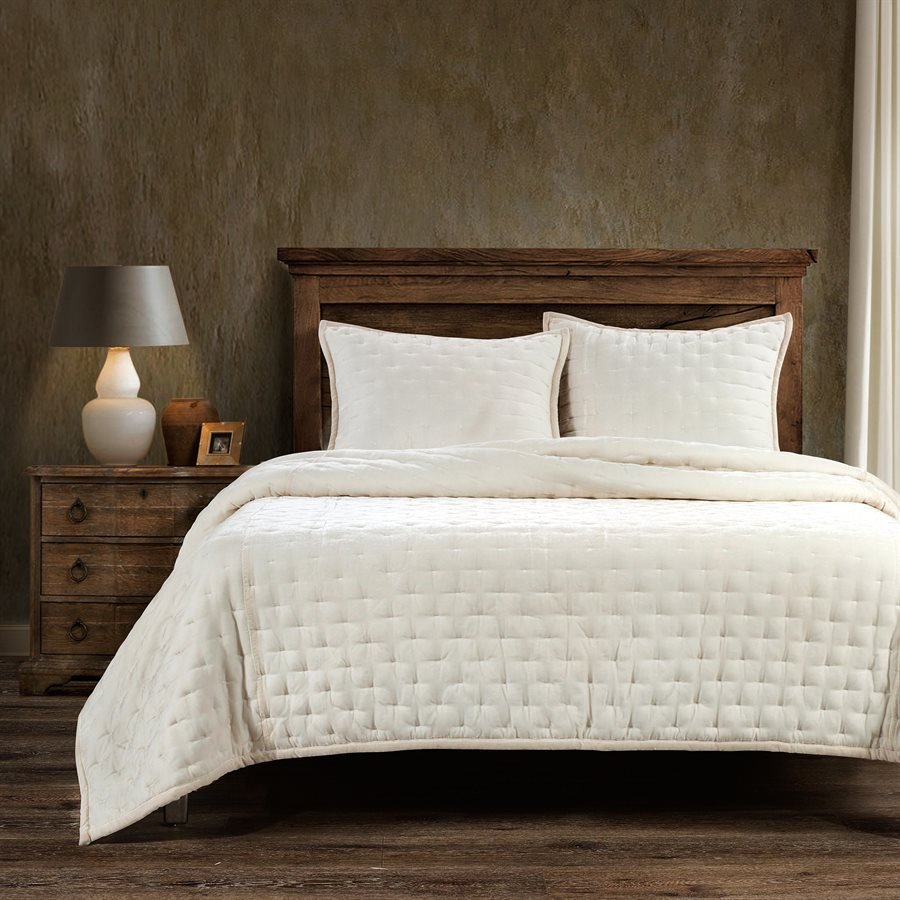 Stella Faux Silk Velvet 3Pc Quilt, 8 Colors By HiEnd Accents