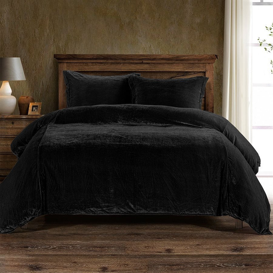 Stella Silk Velvet Duvet Set, 8 Colors HiEnd Accents