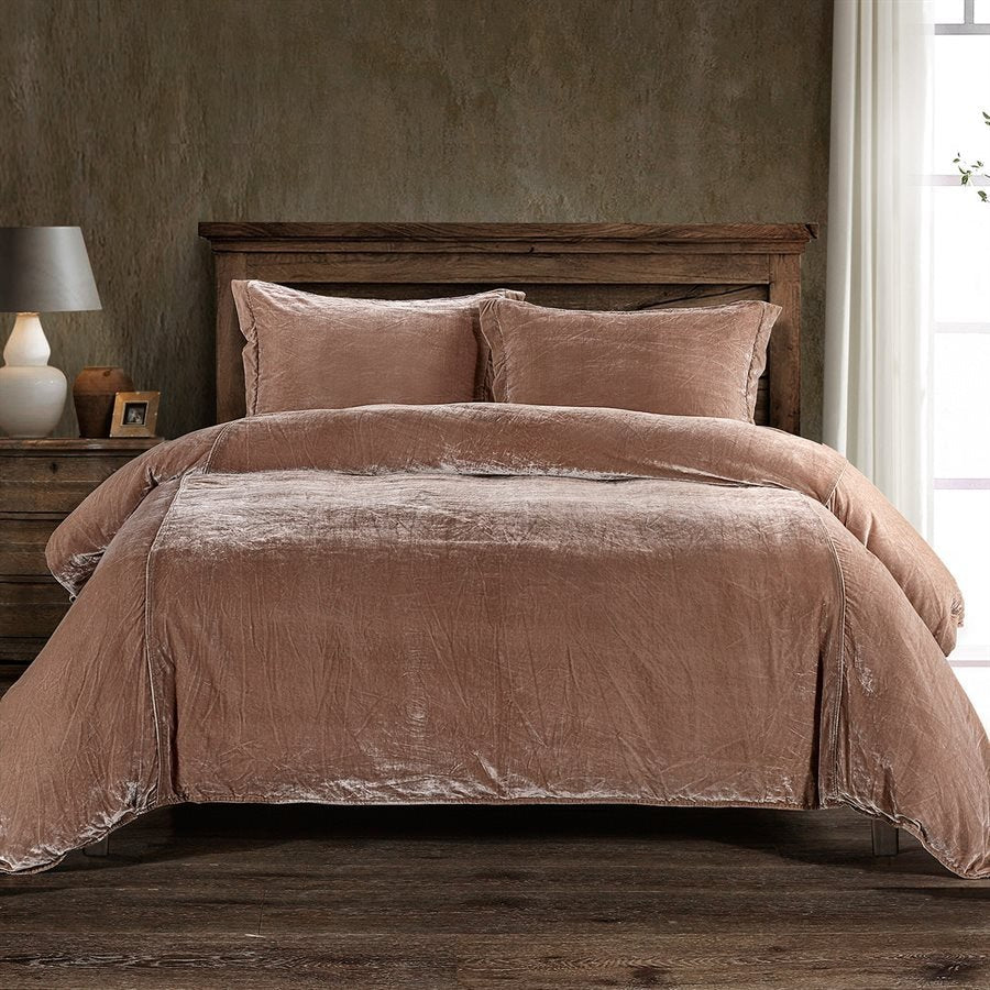 Stella Silk Velvet Duvet Set, 8 Colors HiEnd Accents