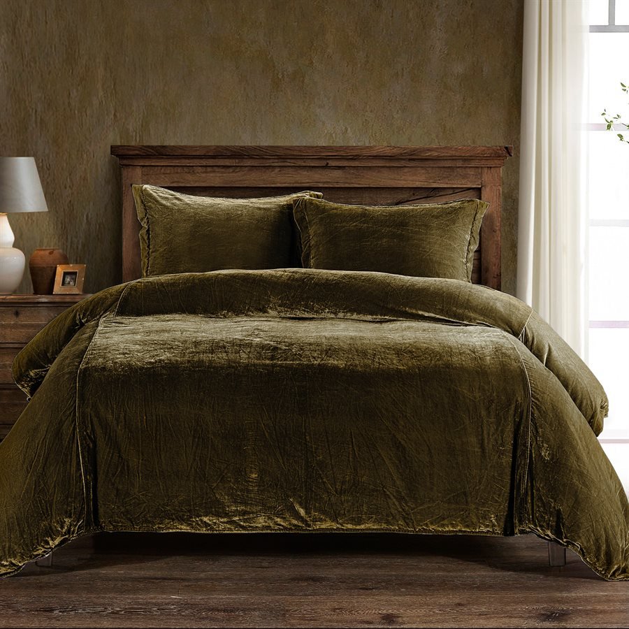 Stella Silk Velvet Duvet Set, 8 Colors HiEnd Accents