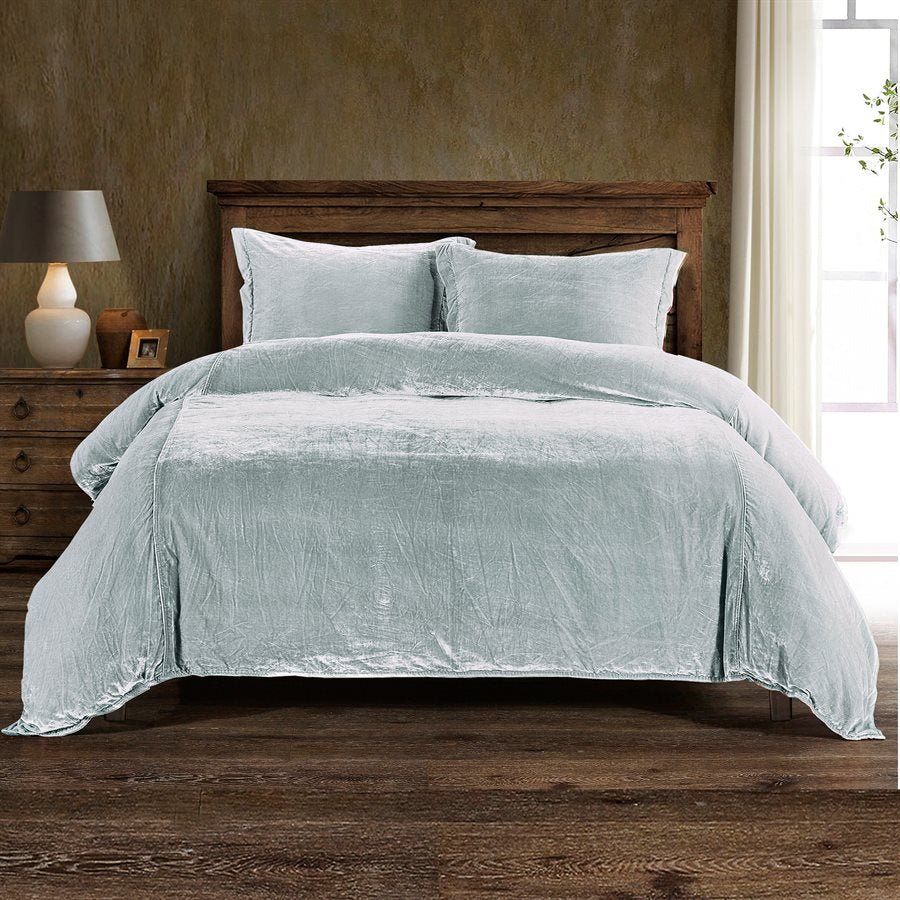 Stella Silk Velvet Duvet Set, 8 Colors HiEnd Accents