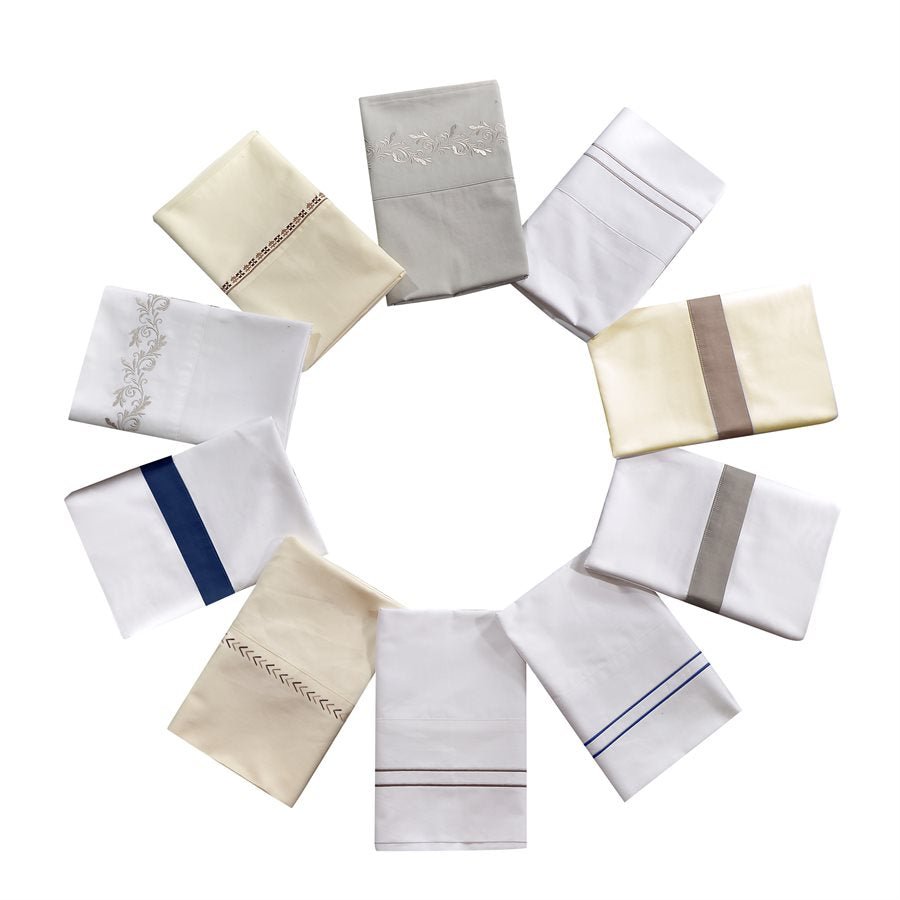 350 Thread Count Scroll Sheet Set, White HiEnd Accents