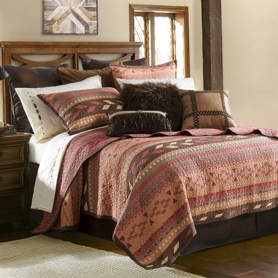 Broken Arrow Reversible 3Pc Quilt Set By HiEnd Accents