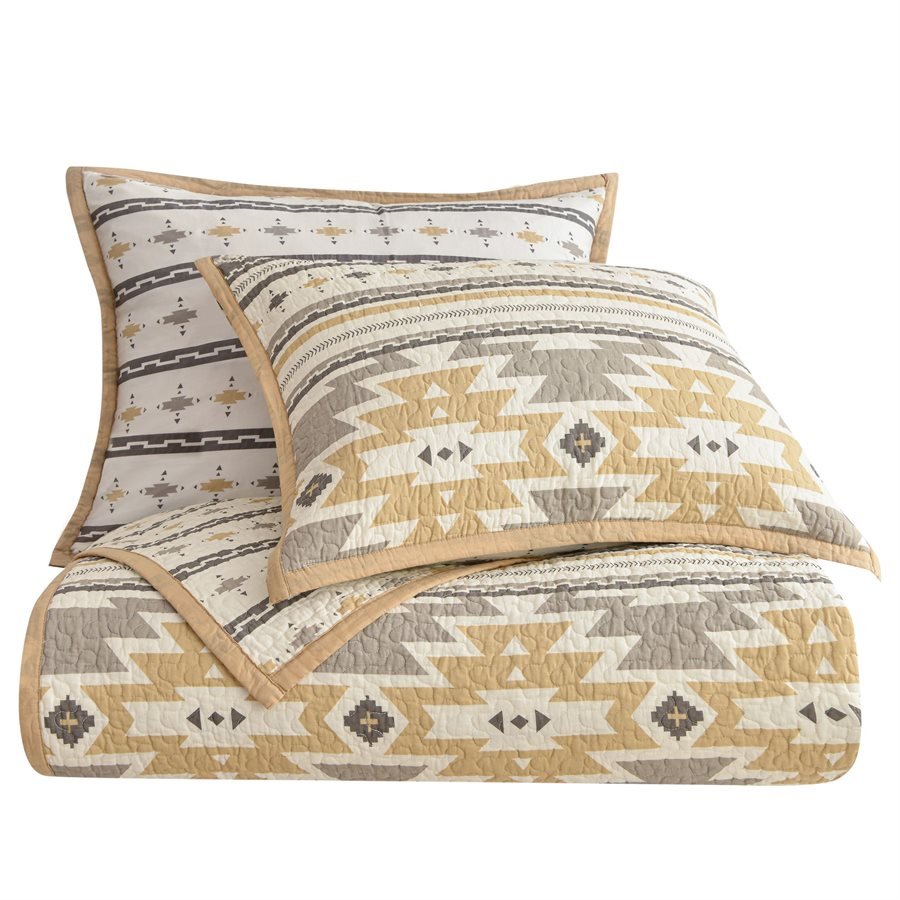 Desert Sage Reversible Quilt Set HiEnd Accents