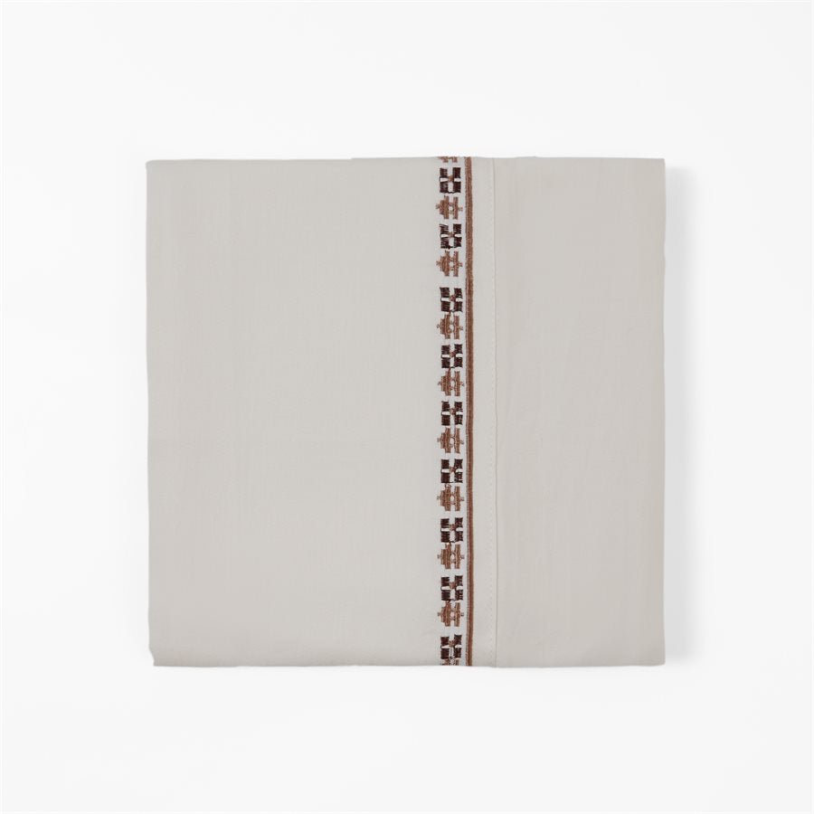 350 Thread Count Rustic Fair Isle 4Pc Sheet Set, Cream By HiEnd Accents