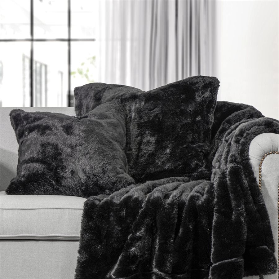 Oversized Arctic Bear Throw, Black, 50x80 By HiEnd Accents