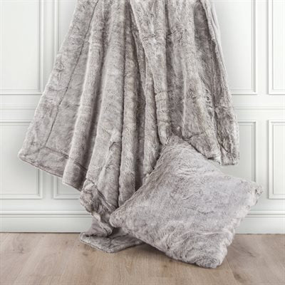 Oversized Arctic Bear Throw, Gray, 50x80