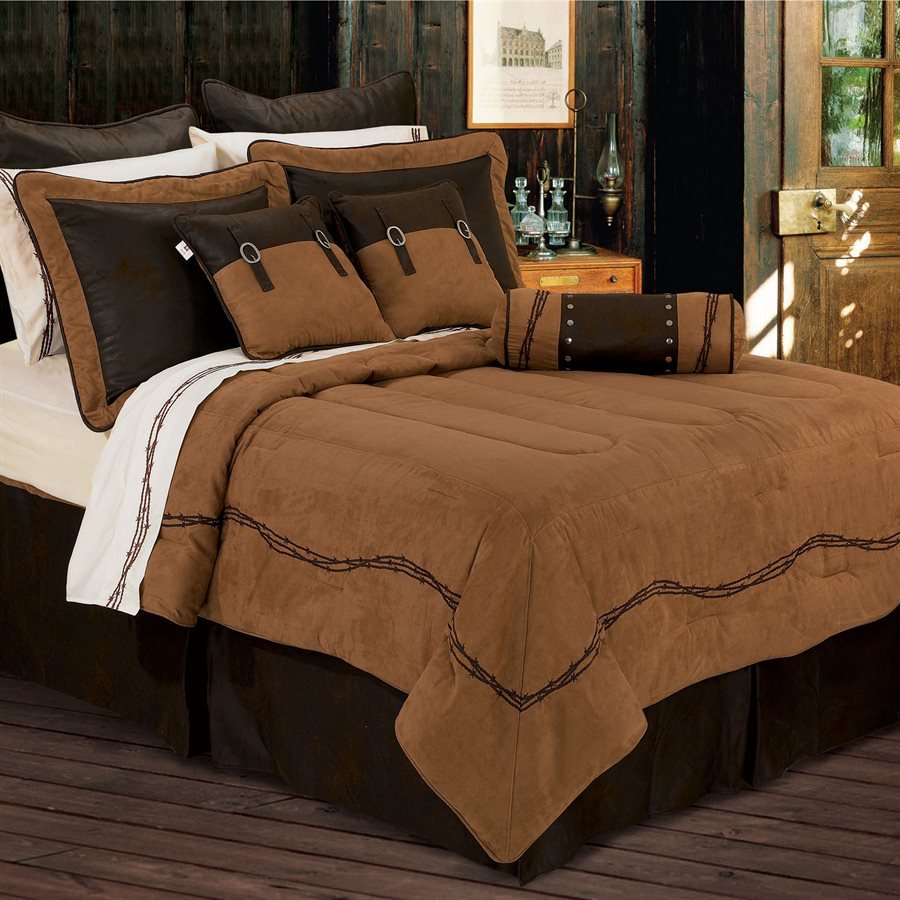 Barbwire Comforter Set, Tan HiEnd Accents