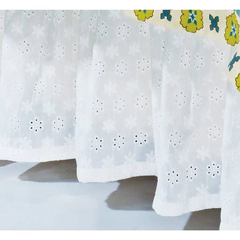 White Eyelet Bed Skirt HiEnd Accents