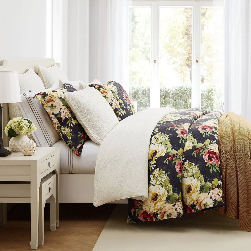 Peony Washed Linen Duvet Cover Set HiEnd Accents