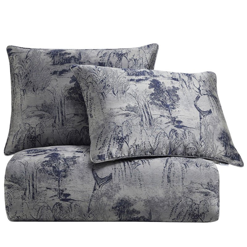 Pastoral Jacquard Comforter/Duvet Cover 3Pc Set By HiEnd Accents