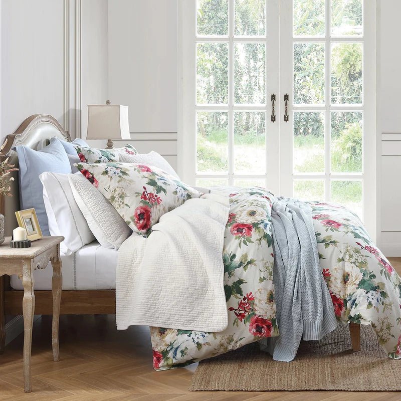 Peony Washed Linen Duvet Cover Set