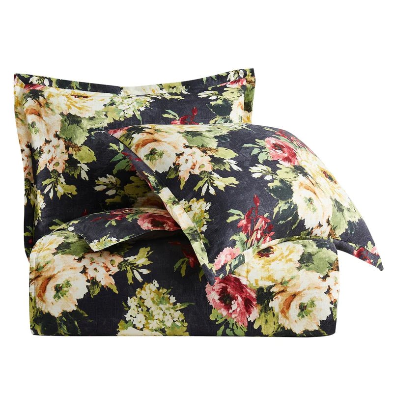 Peony Washed Linen Duvet Cover Set HiEnd Accents