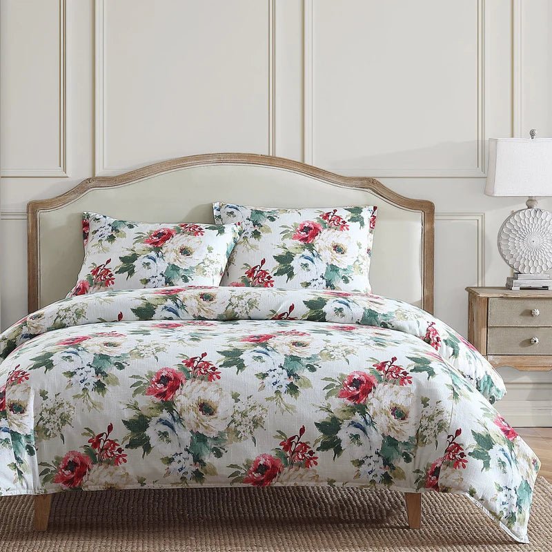 Peony Washed Linen Comforter Set HiEnd Accents