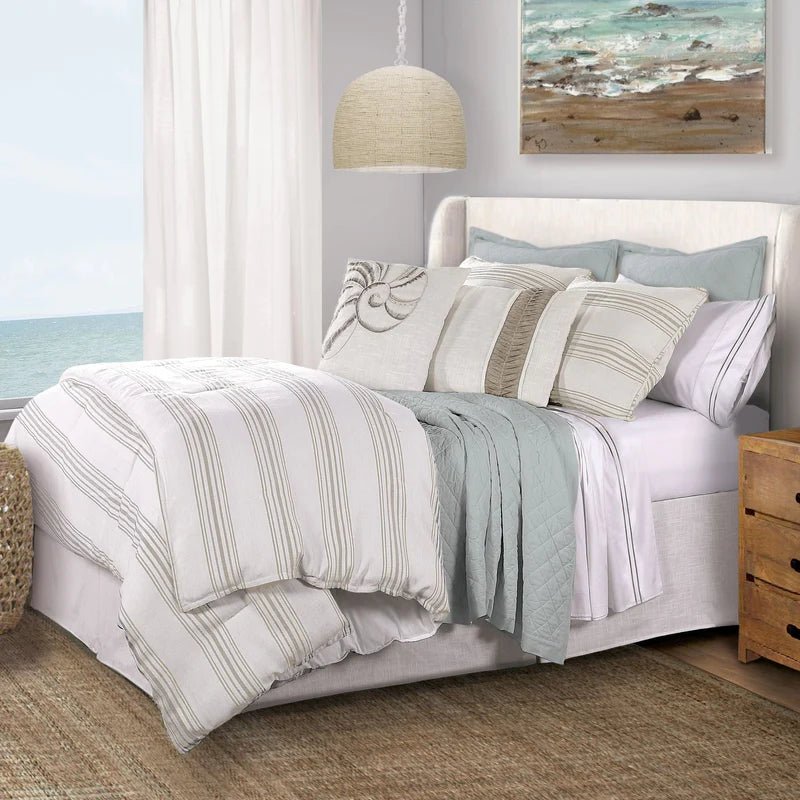 Prescott Stripe Duvet Set, Taupe HiEnd Accents