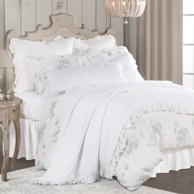 Rosaline Washed Linen Comforter Set HiEnd Accents