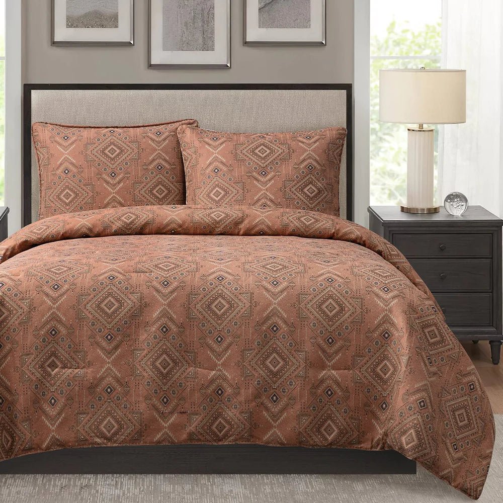 Sedona Pale Sienna 3Pc Comforter Set By HiEnd Accents