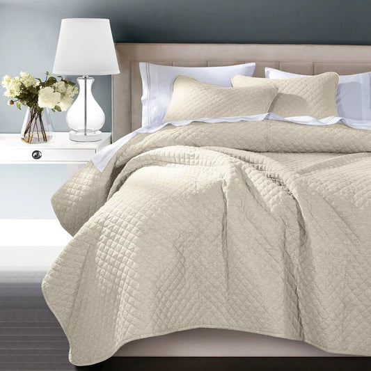 Anna Diamond Quilted Coverlet, 3 Colors