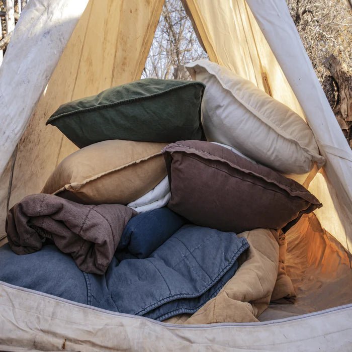 Stonewashed Cotton Canvas Coverlet HiEnd Accents