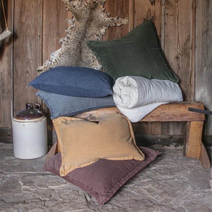 Stonewashed Cotton Canvas Coverlet HiEnd Accents