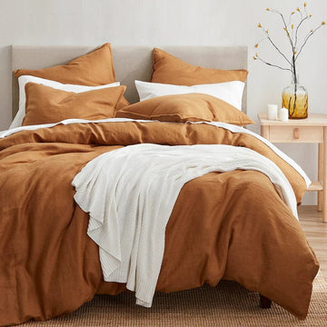 100% French flax linen duvet cover set