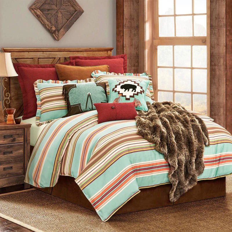 Serape Southwestern Striped Duvet Cover HiEnd Accents