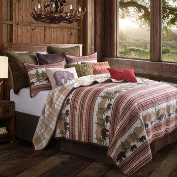 Bear Trail Reversible Quilt Set HiEnd Accents