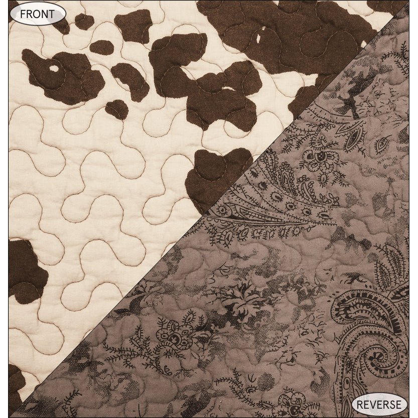 Elsa Cowhide Reversible 3Pc Quilt Set By HiEnd Accents