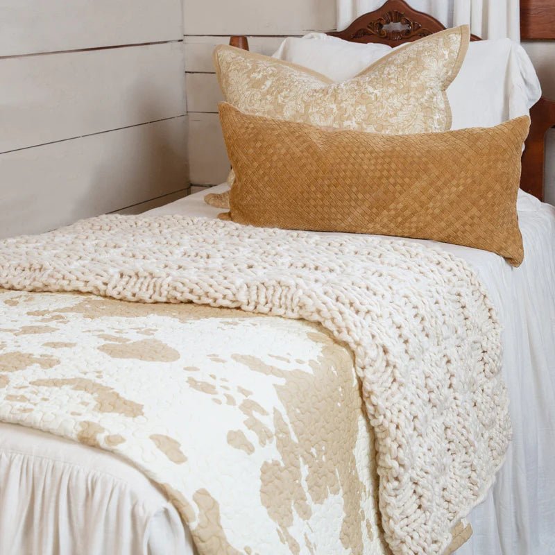 Elsa Cowhide Reversible Quilt Set HiEnd Accents