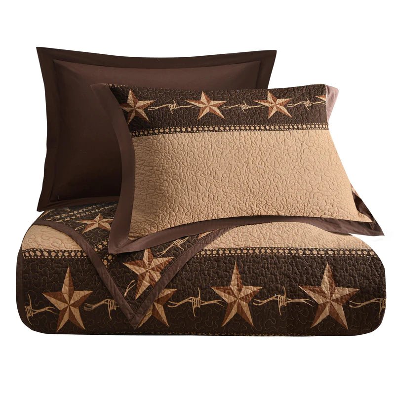 Star Ranch Reversible 3Pc Quilt Set By HiEnd Accents