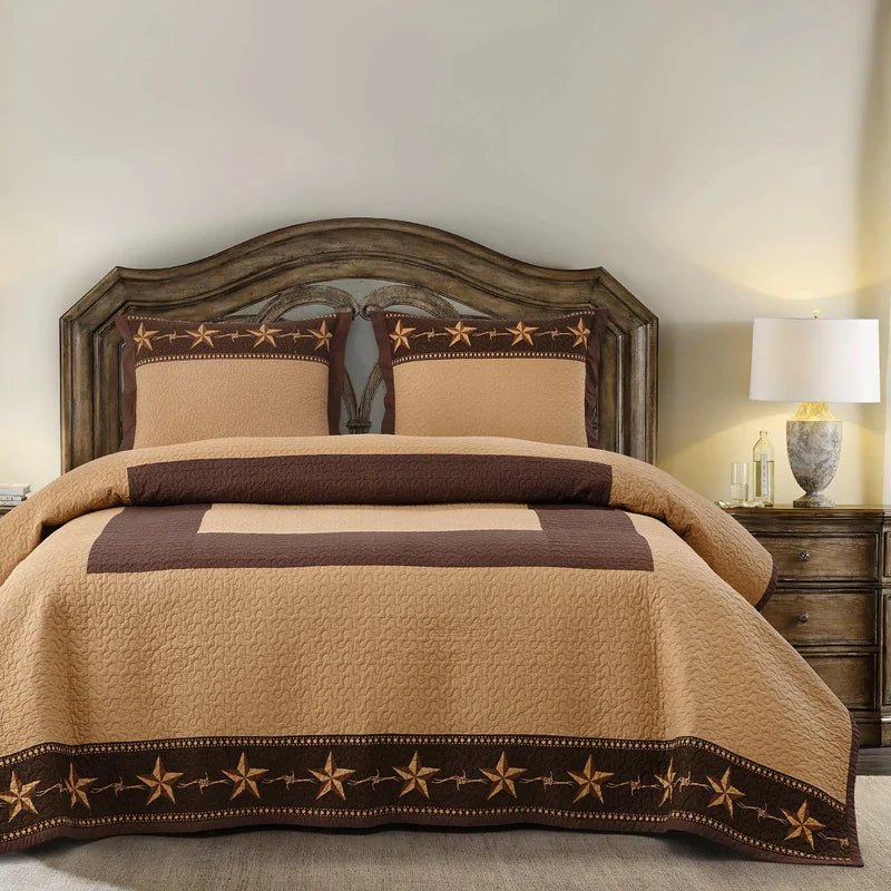 Star Ranch Reversible 3Pc Quilt Set By HiEnd Accents