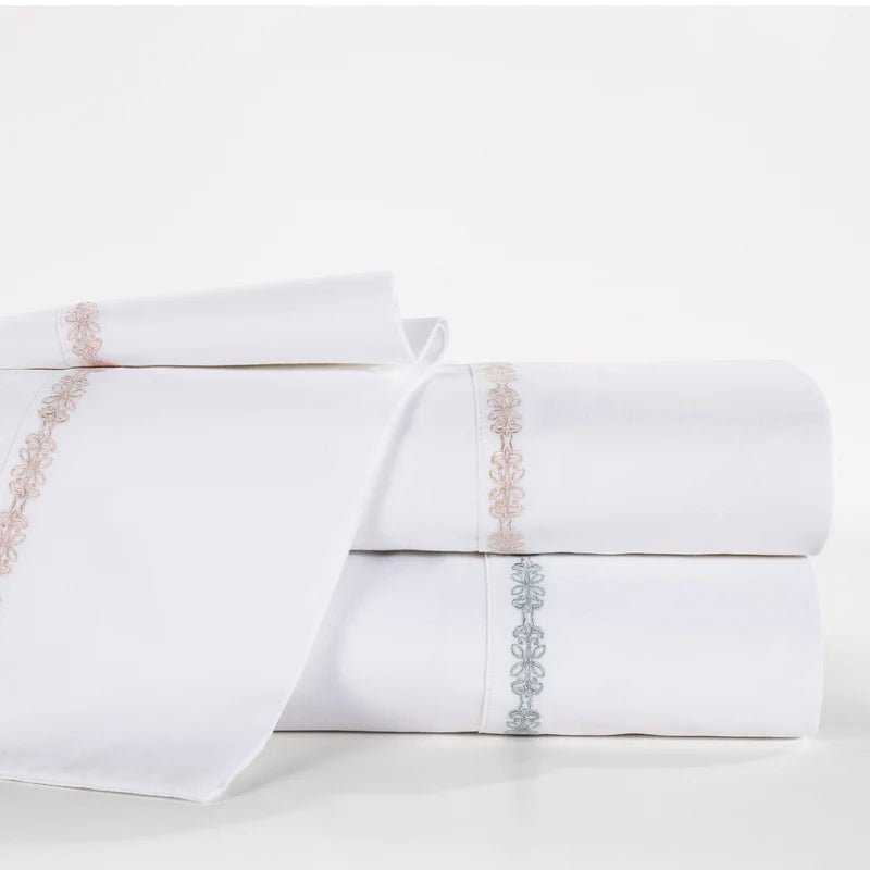 350tc Laurel Embroidered Border Sheet Set HiEnd Accents