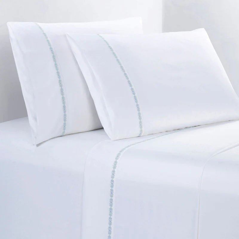 350tc Laurel Embroidered Border Sheet Set HiEnd Accents