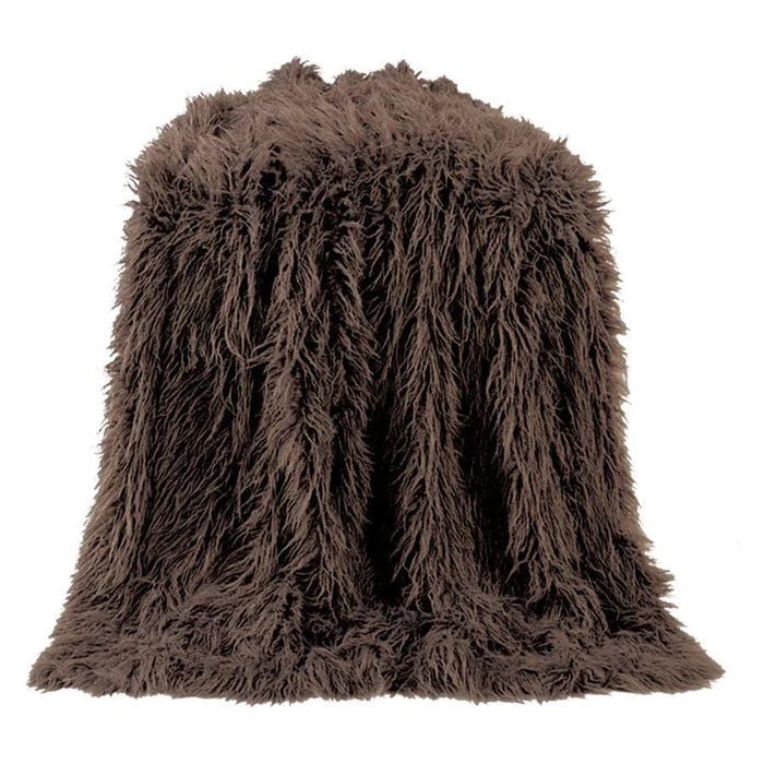 Mongolian Faux Fur Throw Blanket By HiEnd Accents