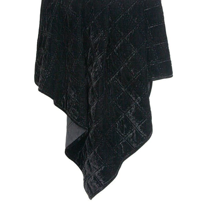 Stella Faux Silk Velvet Double Box Stitch Throw By HiEnd Accents